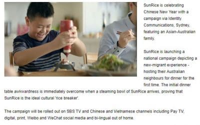 SunRice breaks stereotypes with Chinese New Year campaign via Identity Communications