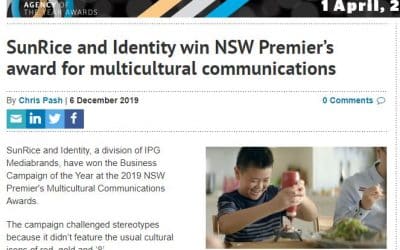 SunRice and Identity win NSW Premier’s award for multicultural communications